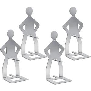 4PCS Funny Hot Dog Holder, Funny Standing Man Hot Dog Grill Rack, Portable Hot Dog Roaster, BBQ Grill Accessories, Funny Birthday Gifts for Men