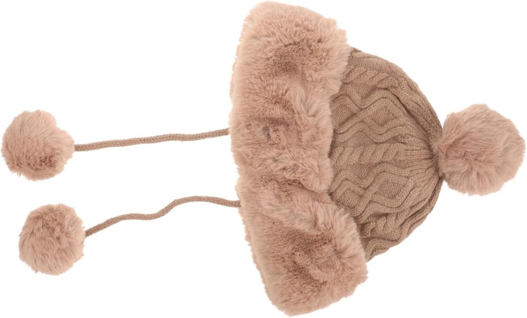 Beanie Hat for Women Comfortable Warm Outdoor Knit Cap Thicken Design for Cold Weather for Daily and Shopping Elegant Breathable Coffee