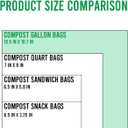 BEIDOU-PAC Compostable Gallon Food Storage Freezer Bags, 50 Count | 2 Mil | 10.5" * 10.7", Freshness Easy Open Biodegradable, Eco-Friendly Reclosable Compost Zippper Bags
