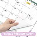 Ospelelf Desk Calendar 2025-2026, Magnetic Fridge Wall Calendar, 18 Month Monthly Large 17" X 12" Calendar Planner with Plastic Cover, July 2025 to December 2026 Floral