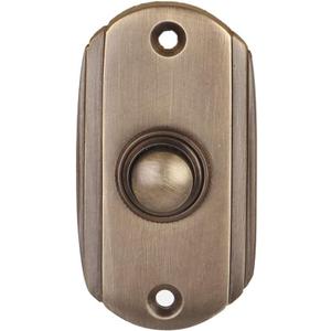 Brass Bell Push Button Vintage Decorative Push Doorbell with Easy Installation (1, Antique Brass)