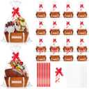 24 Set Footballs Party Baskets for Gifts Empty with Cellophane Basket Bows Football Senior Night Market Tray Cardboard Basket to Fill for Sports Party Favors Holiday Gifts Packaging