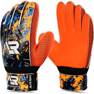 Soccer Goalie Gloves, Football Goalkeeper Gloves for Kids Youth & Adult Strong Grip Finger Save 4mm Latex Finger Spine Protection (Orange), Size: Size 7 Suitable for Size S-M Adult Soccer Goalie Gloves, Football Goalkeeper Gloves for Kids Youth & Adult Strong Grip Finger Save 4mm Latex Finger Spine Protection (Orange), Size: Size 7 Suitable for Size S-M Adult