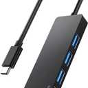 USB C Hub, 4 Ports USB 3.0 Hub Splitter with 5Gbps Data Transfer, USB C Splitter for Type C MacBook, Mac Pro, iMac, Surface, XPS, Flash Drive, Mobile HDD