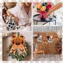 5 Rolls 25 Yards Cowboy Wired Edge Ribbon Blue Red Bandana Wildhorse Printed Fabric Ribbon for Gift Wrapping Bows Wreaths Making Crafts