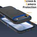 Case Compatible with iPhone 17 Air Case Heavy Duty Shockproof 3-Layer Full-Body Protection Rugged Cover [Compatible with Magsafe] (Black/Blue)