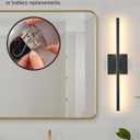 KARTOOSH 20.4 Inch Hardwired Wall Sconces Set of Two, 3000K Warm White Dimmable Modern Wall Sconces, 350 Rotate LED Light Fixtures Wall Lamp for Bathroom Living Room Bedroom Bedside, Black