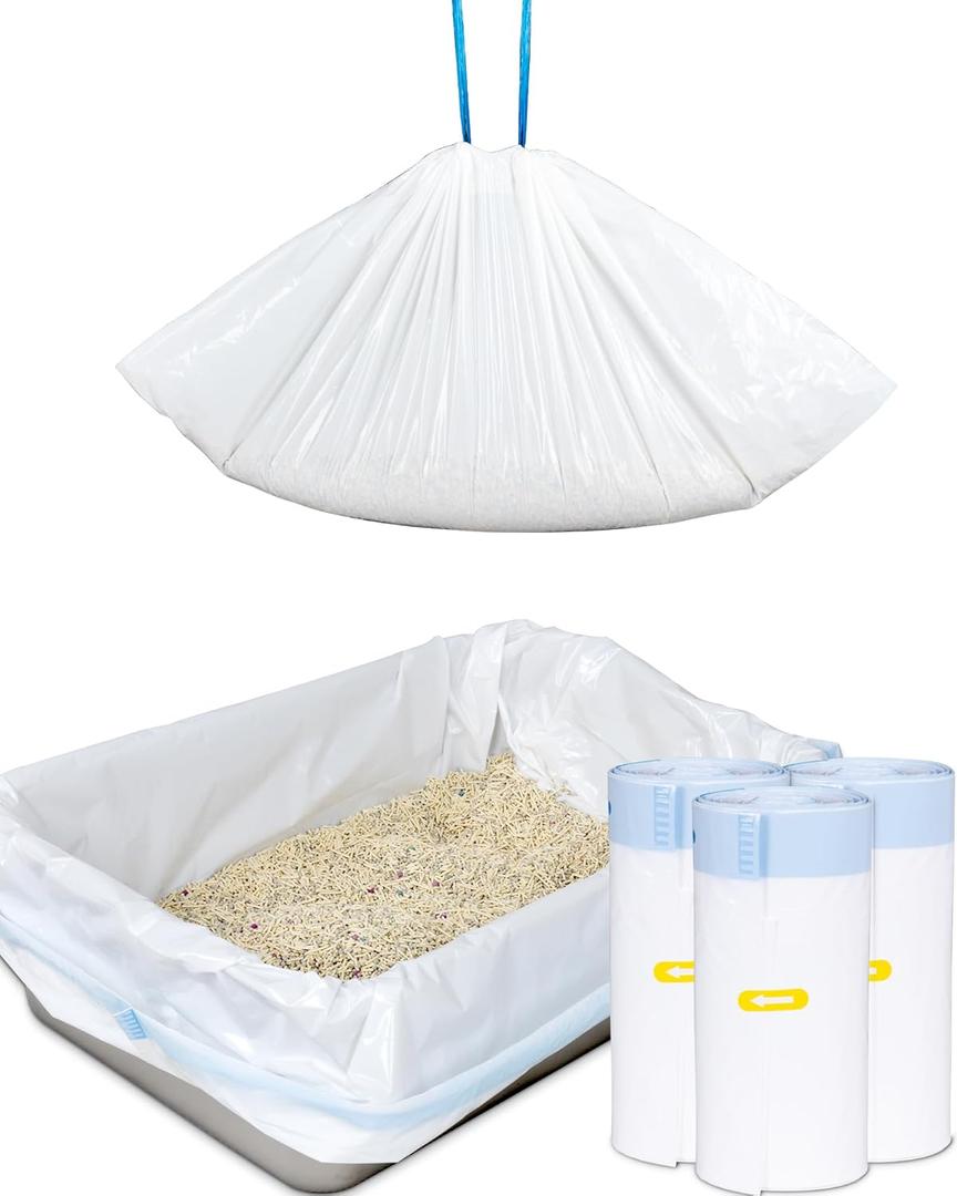 ANWA Cat Litter Box Liners: 36" x 18" Large Cat Litter Box Bags, 2 Mils Extra Thick, Durable & Tear-Resistant, 30 Count