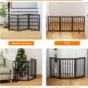 Black 18-55" Foldable Pet Gate for Stairs & Doorways, Puppy Gate Fence