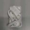 NUTICT 1.5FT Short Flat Extension Cord with 3 Outlets, Flat Wall Plug & Ultra-Thin Outlet Cover, ETL Listed, 13A/1625W, 900J Surge Protection, White Outlet Extender Plug Behind TV, Couch, Furniture