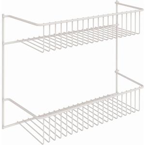ClosetMaid 8002 2-Tier Wall Rack for Added Storage, 10.5-Inch H x 12.5-Inch W x 5-Inch D, White