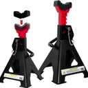 YATOINTO 6 Ton Jack Stands, 15.6"-23.4" Adjustable with Double Pin Locking,Heavy Duty Jack Stands with Extra Rubber Pads,Car Lifts for Home Garage,Lifting Various Vehicles,1 Pair Black