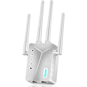WiFi Extender Signal Booster for Home, Covers Up to 18,000 Sq Ft, Long Range Wireless Internet Repeater with Ethernet Port, Eliminates Dead Zones, Reduces Buffering, Supports 65+ Devices, 1-Tap Setup