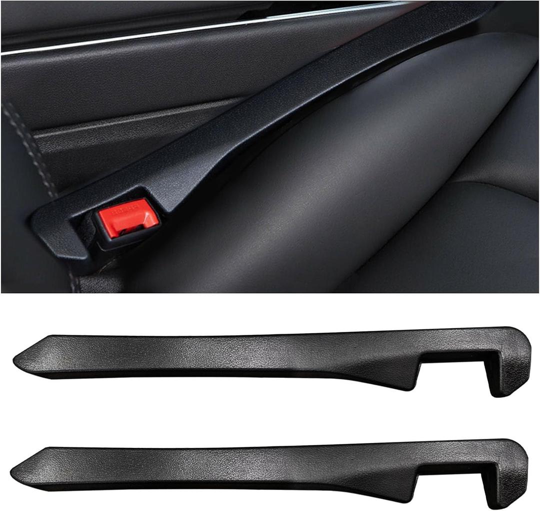 Augeny Car Seat Gap Filler Set of 2, Leather Car Seat Side Gap Filler to Fill The Gap Between Seat and Console, Universal Car Gap Filler Fit Car SUV Truck, Car Accessories (Black)