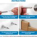 200PCS Double-Head Skirting Thread Nail, Invisible Screws & Specific Sleeve Tool, Hidden Nails for Trim, Double Sided Nails for Seamless Skirting Thread with Solid Wood Baseboard