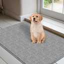 Mud Mats for Dogs Large Soft Microfiber Dog Mat for Muddy Paws Absorbent Dog Door Mat with Non Slip Backing Dog Rugs for Muddy Paws Quick Dry Mud Mat for Entry & Indoor (16"X24",Grey)