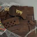 Beautiful Wooden Mandir/Temple for Home/Office/Shop Puja Ghar Wall Mounted Pooja Stand with Storage Cabinet Home Decor (. (DIY)(Brown)(15 inches)(Brown)