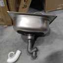 Stainless Steel Single Bowl Square Kitchen Laundry Washing Sink Plumbing Waste