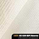 20'x20' Sun Shade Sail Square Canopy Shade Cover for Patio Garden Outdoor Backyard, Cream