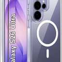 for Samsung Galaxy S26 Ultra Magnetic Case,high qualit,Hard Shell,Scratch Resistant,Anti-Skid-Frosted Transparent-Clear