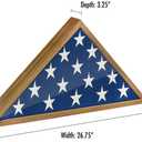 Americanflat Large Flag Display Case - Fits Folded 5x9.5' Burial Flags - Silhouette Collection - Display Box for Wall or Tabletop - Barn Wood
