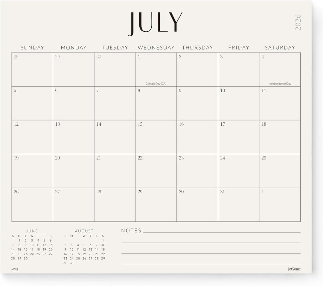 Jotsome Magnetic Calendar for Refrigerator 2026-2027, Monthly Fridge Calendar From Now to June 2027 13x11 inch, Easy Planning, Gift for the Holidays