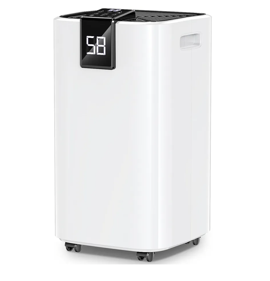 (160)
4000 sq.ft Dehumidifier for Basement, Trazico 45 Pint Dehumidifiers for Home with Drain Hose, Smart Humidity Control, 24H Timer, Auto Defrost, Ideal for Large Room, Bathroom, Bedroom, Garage, Black