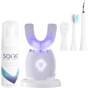 Ultrasonic Toothbrush for Adults - Automatic Electric Toothbrush with Soft Bristles & 30s Timer Rechargeable Portable Design with Wireless Charging Waterproof & Washable for Travel & Home Use (White)