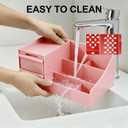 Perfume Organizer,Cologne Stand,Cologne Shelf,Perfume Stand,Organizador de Perfumes,Bathroom Countertop Storage,Shelf for Bathroom Counter, Gifts for Women,Pink