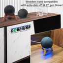 Real Wood Stand for Echo Dot (5th Gen)(4th Gen),Tripod Accessories Protect Speaker for Better Sound,Secure Stable Wooden Mount Holder for Echo Dots (Newest Model) 2024,(Walnut)