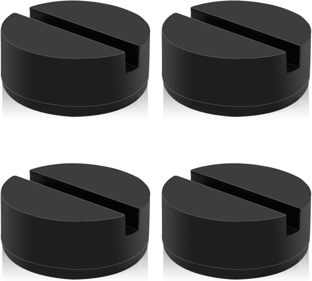 Floor Jack Pad Adapter 4 Ton Universal Rubber Slotted Frame Rail Pinch welds Protector for Floor Jack (4 Pack)
