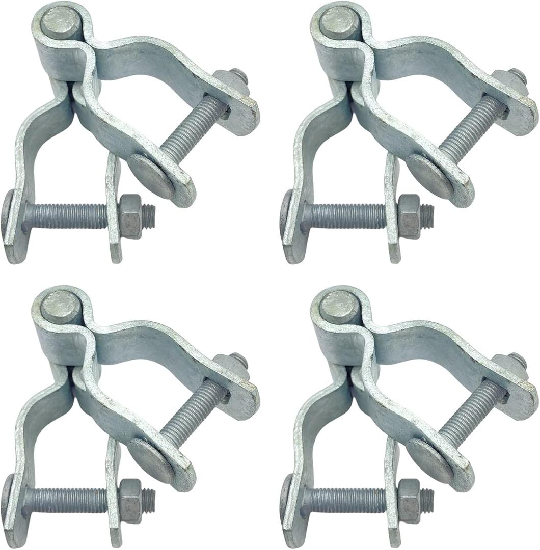 1-3/8" Chain Link Fence Gate Post Hinge, Galvanized Fence4pcs for 32mm Pipe Panel Frames, Male and Female Hing Carbon Steel Max Load 220lb Fit 1 "