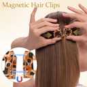 4-Pack Magnetic Hair Clips for Women, Strong Hold Seamless No-Slip Hair Clips for Thick or Thin Hair, Quick Updo & Half-Up Styling, Gentle No-Dent Hair Accessories for Daily Use
