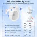 SAMODRA Non-Electric Bidet - Self Cleaning Dual Nozzle (Frontal and Rear Wash) Fresh Water Bidet Toilet Seat Attachment with Independent Adjustable Water Pressure (Classic White)