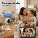 Cameras for Home Security Indoor, 3MP Indoor Security Camera, Motion Detection, Color Night Vision, 5G/2.4G WiFi, 2-Way Audio, Plug-in, SD/Cloud Storage, Baby Monitor, Pet Camera