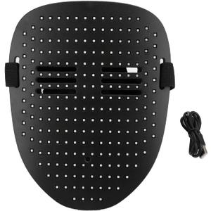 LED Party Face Cover 50 Modes Rechargeable Light Up Transforming Face Cover with Gesture Sensing 5V 1A