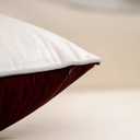 Yangest Wine Red Christmas Velvet Throw Pillow Cover with Gold Striped Leather Cushion Case Modern Luxury Pillowcase for Sofa Couch Bedroom Living Room Home Decor,20"x20"