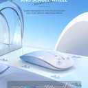 RAPIQUE Bluetooth Wireless Mouse - (BT5.1+USB) Dual Connectivity, Quiet Click, Low Power, and 1600 DPI, Portable Cordless Mouse for Laptop, MacBook Pro/Air, iPad (Gradient Sky Blue)