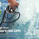 Green Expert 1.5HP Submersible Sump Pump, Max 6000 GPH High Flow, Full 304 Stainless Steel, Automatic Tethered Float Switch, 25 ft Power Cord, Handles 1-1/3 in Solids, for Basement Sewage Pit & Pools