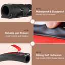 alophoty 10 Ft Rubber Weather Stripping Door Seal, D Shaped Automotive Weather Stripping, Car Door Seal Strip, Self Adhesive Soundproofing Weatherstripping for Doors Windows Car Truck Auto RV