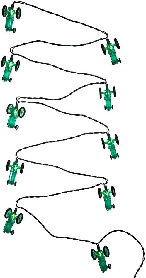 Kurt Adler 10-Light Tractor Light Set, Green