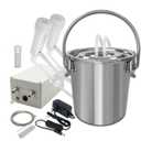 Goat Milking Machine, Portable Pulsation Plug-in Vacuum Pump Goat Milker (3 Litre, Basic)