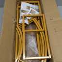 Double Arch Backdrop Stand Metal Open Arch Backdrop Frame U Shaped Wedding Arches for Ceremony Baby Shower Garden Birthday Party Decoration (Gold, 6.6FT3.3FT)