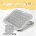 Cat Litter Mat Litter Box Mat with a Flip-top Lid,Extra Large Double-Layer Trapping Mats for Kitty,XL Cat Trapping Pad with Non-Slip Base,Durable,Waterproof,Washable,Easy to Clean (Grey)