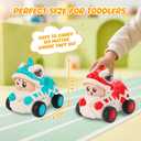Push and Go Toy Cars for 1 2 3 Years Old Boys Toddlers Girls Kids Animal 360 Rotate Face Changing Baby Cars Toys Infant 6-12-18 Months Toys for First Birthday Gifts for One Two 1-3 Year Old
