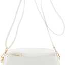 FashionPuzzle Triple Zip Small Crossbody Bag