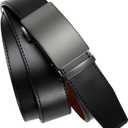 CHAOREN Mens Belt - Mens Ratchet Belt Leather 1 3/8" for Dress Pant - Micro Adjustable Belt Fit Everywhere (36" to 42" Waist Adjustable, Classic Gun Black)