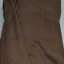 Brown Linen Back Tab Curtains 96 Inches Long 2 Panels Set for Modern Farmhouse - Hooks Belt Pleated Easy Sliding Semi Privacy Thick Decorative Drapes Rod Pocket Light Filtering Curtains Chocolate