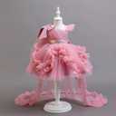 Toddler Baby Girls Birthday Wedding Party Tulle Multiple Layers Tailed Dress, 130