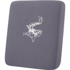 hyha Waterproof Couch Cushion Covers for Pets, Non Slip Sofa Cover for Dogs Washable, Soft Thick Stretch Jacquard Fabric, Sofa Slipcovers with Elastic Bottom (1 Piece for Backrest L, Middle Grey)